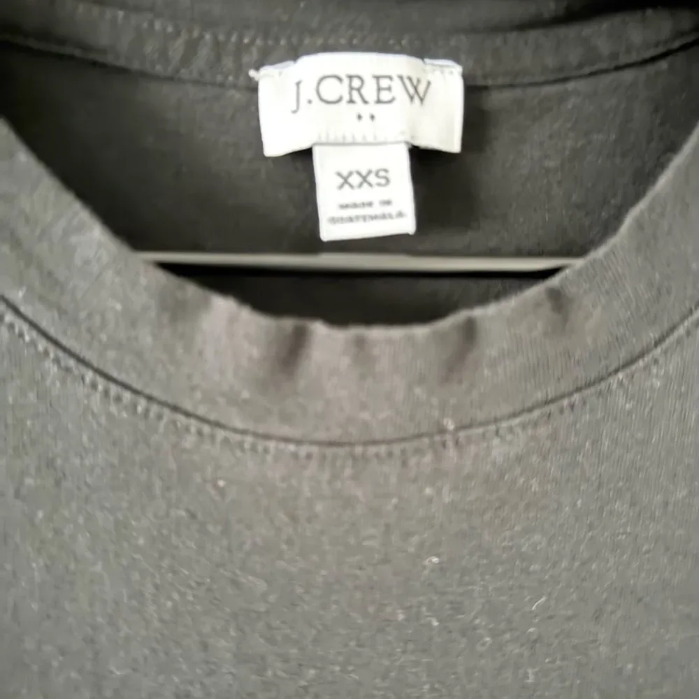 J. Crew Cotton T-Shirt Dress with Ruffle Cap Sleeve in Black Size XXS